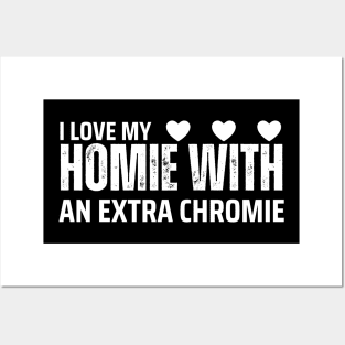 "I Love My Homie with an Extra Chromie" Unity Tee Posters and Art